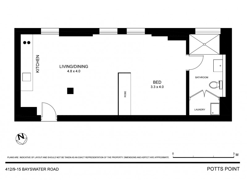 412/15 Bayswater Road, Potts Point NSW 2011 Floorplan