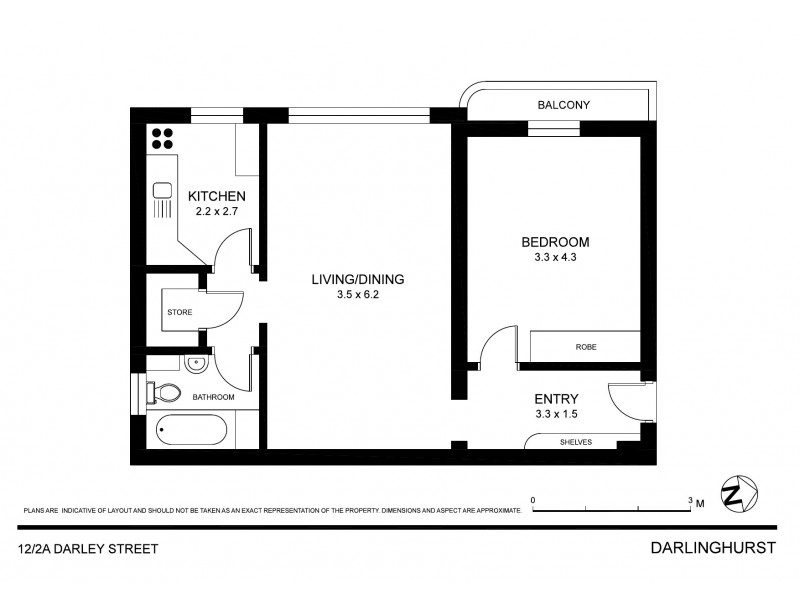 12/2A Darley Street, Darlinghurst NSW 2010 Floorplan