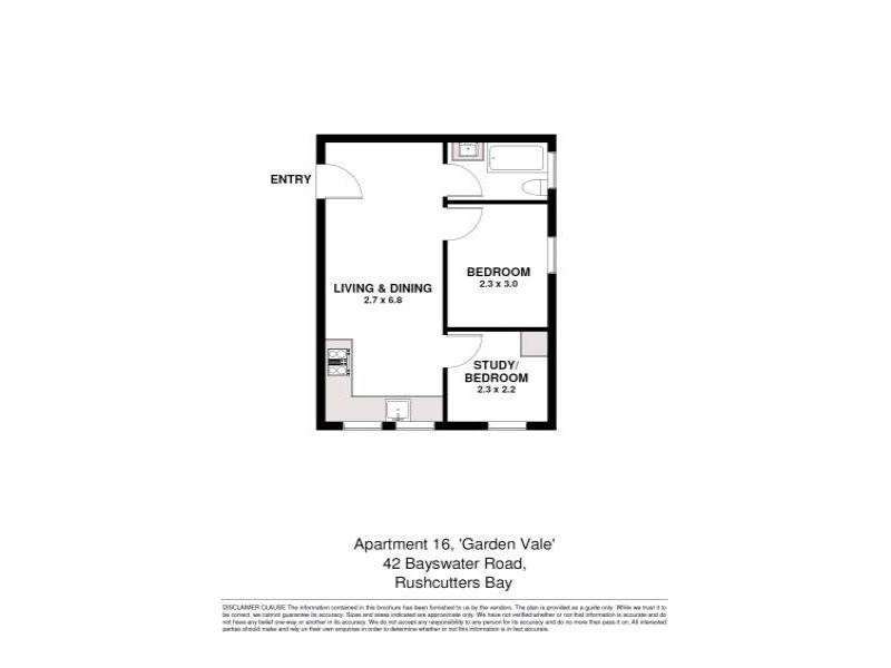 16/42 Bayswater Road, Rushcutters Bay NSW 2011 Floorplan