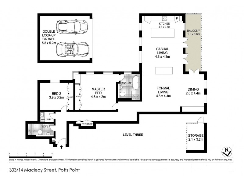 303/14 Macleay Street, Potts Point NSW 2011 Floorplan