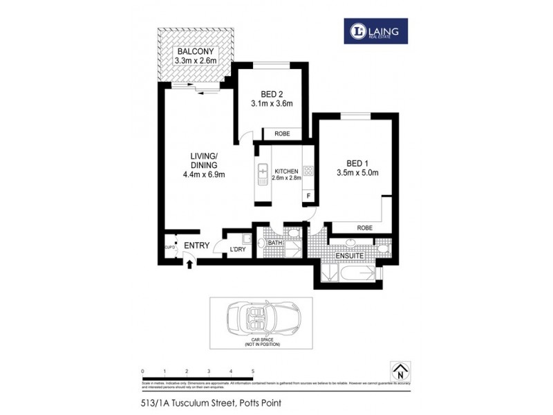 513/1A Tusculum Street, Potts Point NSW 2011 Floorplan