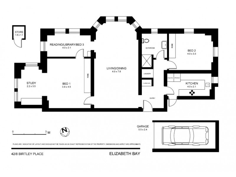 42/8 Birtley Place, Elizabeth Bay NSW 2011 Floorplan