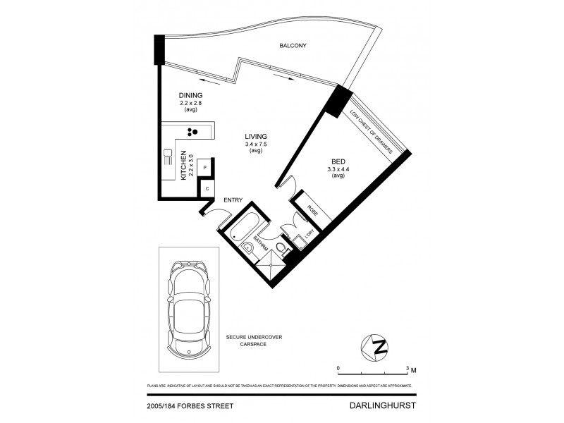 2005/184 Forbes Street, Darlinghurst NSW 2010 Floorplan