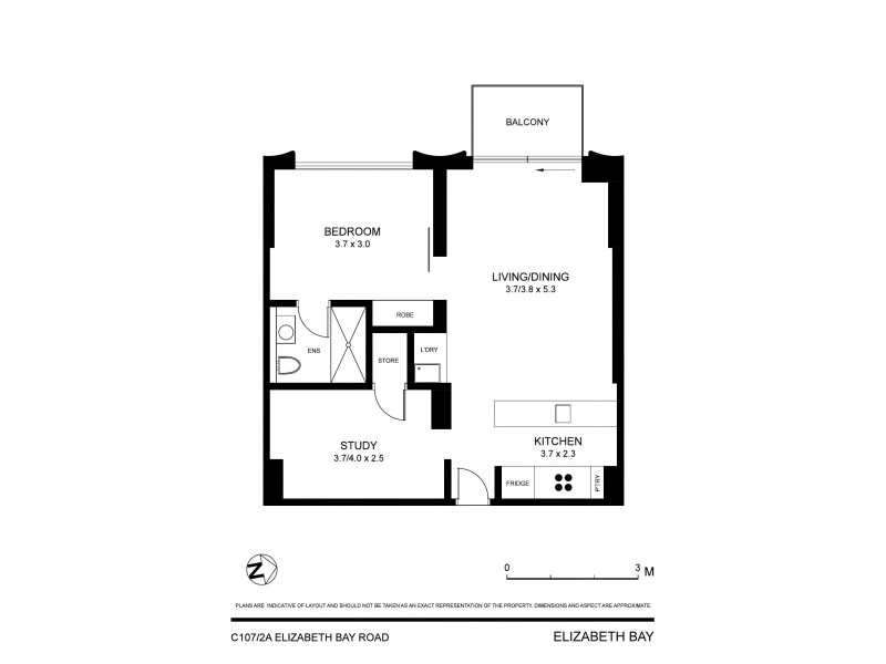 107/2A Elizabeth Bay Road, Elizabeth Bay NSW 2011 Floorplan