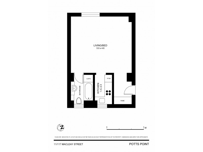 11/117 Macleay Street, Potts Point NSW 2011 Floorplan