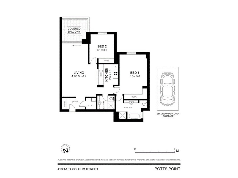 413/1A Tusculum Street, Potts Point NSW 2011 Floorplan