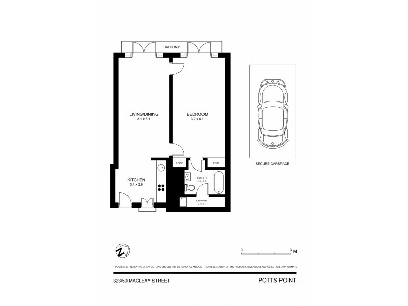323/50 Macleay Street, Potts Point NSW 2011 Floorplan