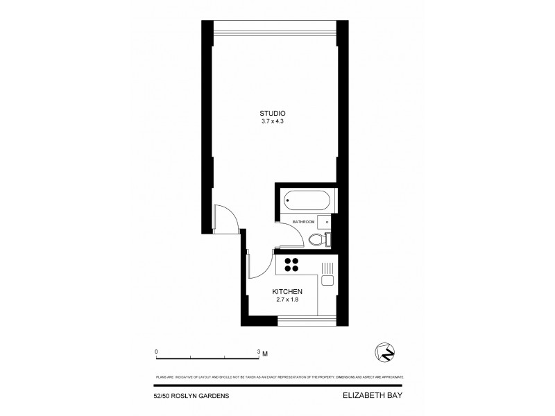 52/50 Roslyn Gardens, Elizabeth Bay NSW 2011 Floorplan