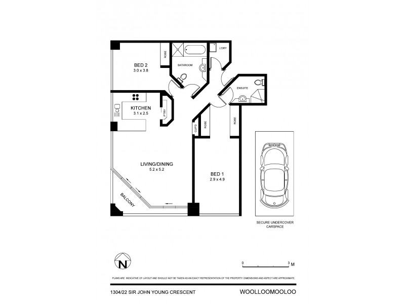 1304/22 Sir John Young Crescent, Woolloomooloo NSW 2011 Floorplan