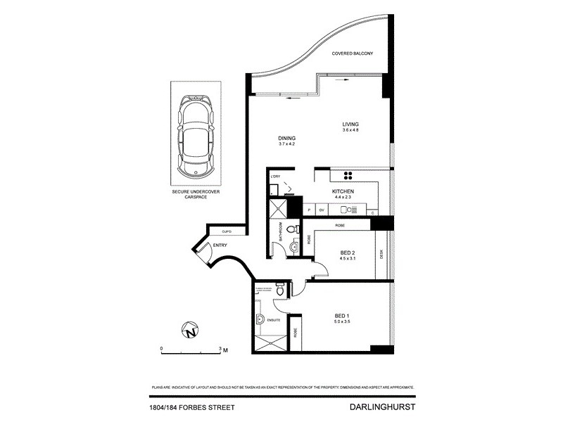 1804/184 Forbes Street, Darlinghurst NSW 2010 Floorplan