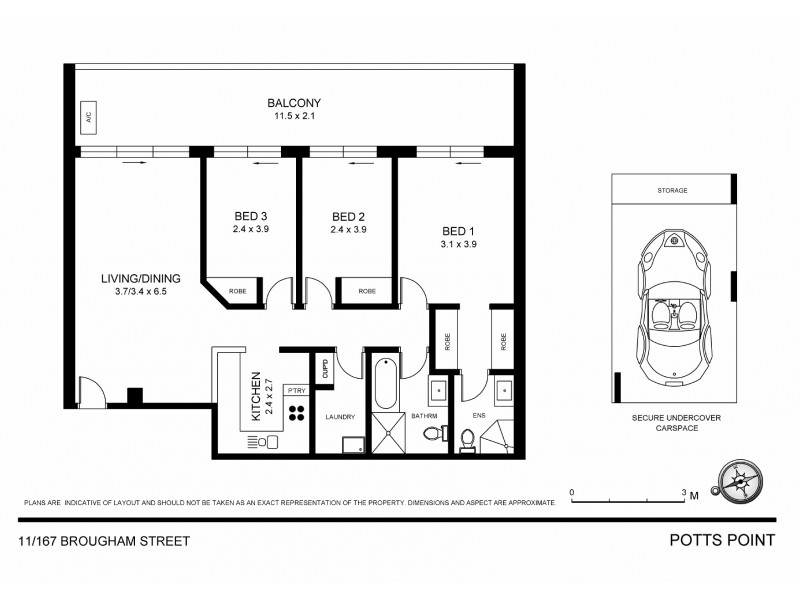 11/167 Brougham Street, Potts Point NSW 2011 Floorplan