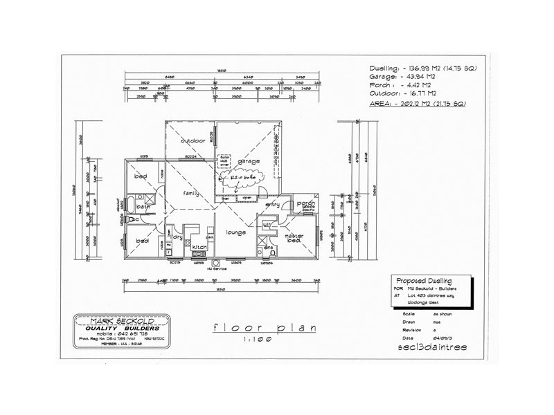 43 Daintree Way, Wodonga VIC 3690 Floorplan