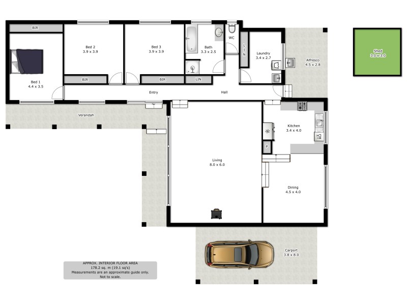 12 Murra Court, Kiewa VIC 3691 Floorplan