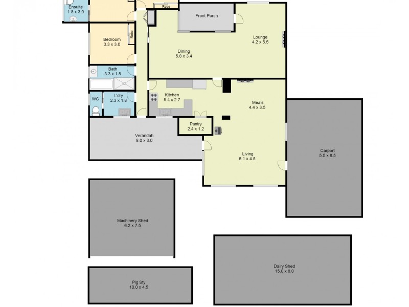 1377 Yackandandah – Dederang Road, Dederang VIC 3691 Floorplan