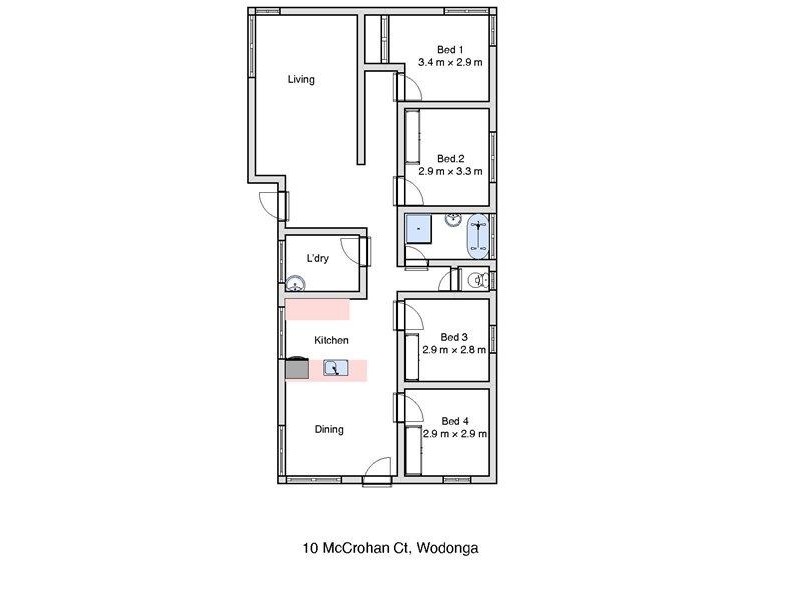 10 McCrohan Court, Wodonga VIC 3690 Floorplan
