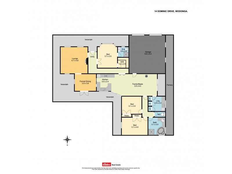 14 Dominic Drive, Wodonga VIC 3690 Floorplan