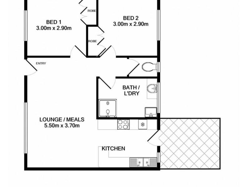 2/11 Glenairne Street, Wodonga VIC 3690 Floorplan