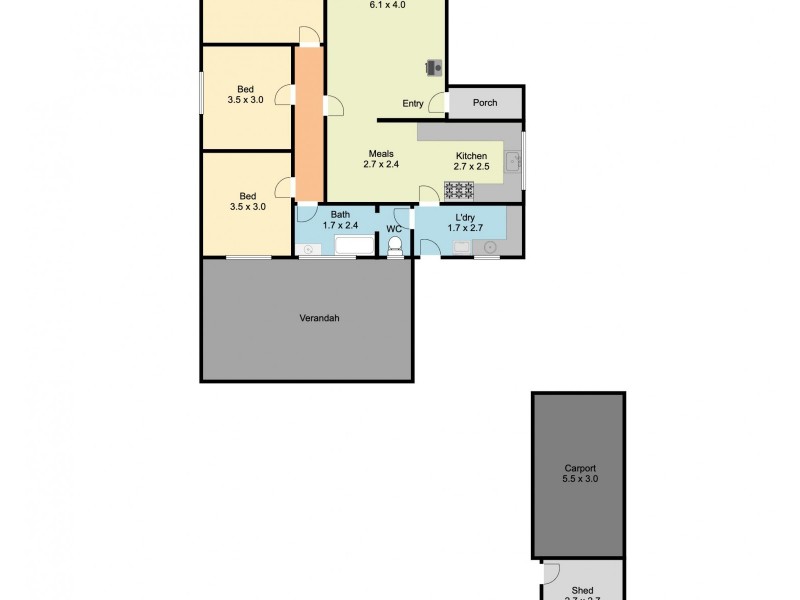 45 Anderson Street, Wodonga VIC 3690 Floorplan