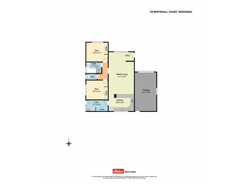 1/9 Whitehall Court, Wodonga VIC 3690 Floorplan