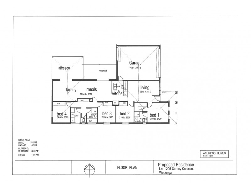 12 (Lot 1205) Gurney Crecent, Wodonga VIC 3690 Floorplan