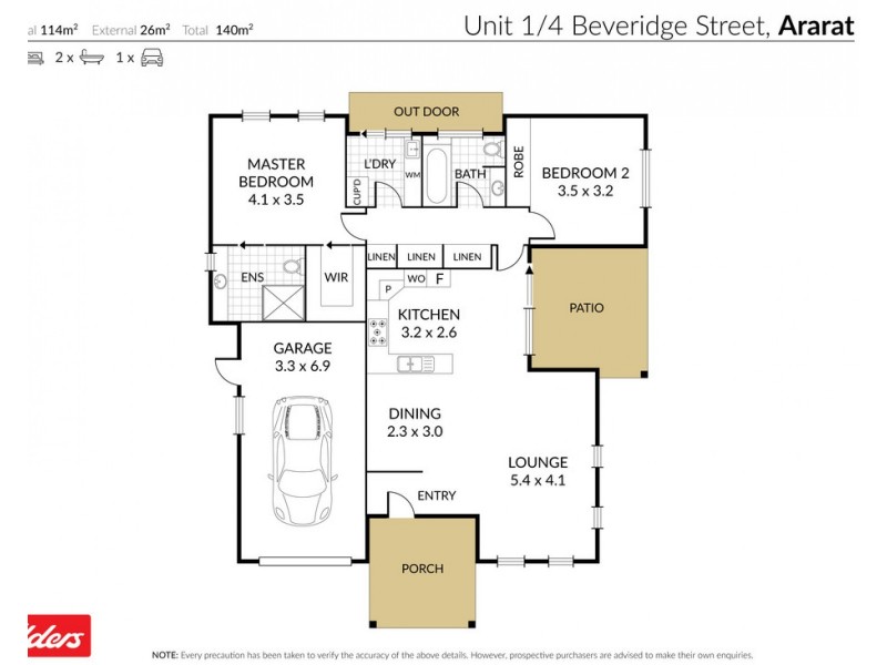 1/4 Beveridge Street, Ararat VIC 3377 Floorplan