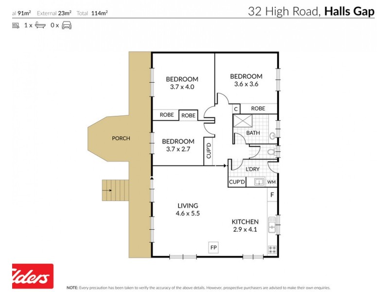 32 High Road, Halls Gap VIC 3381 Floorplan