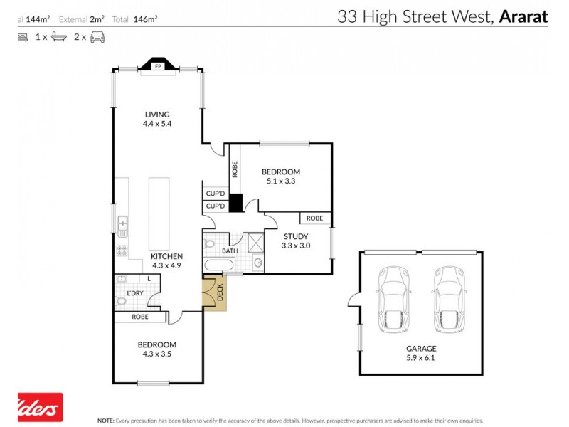 33 High Street West, Ararat VIC 3377 Floorplan