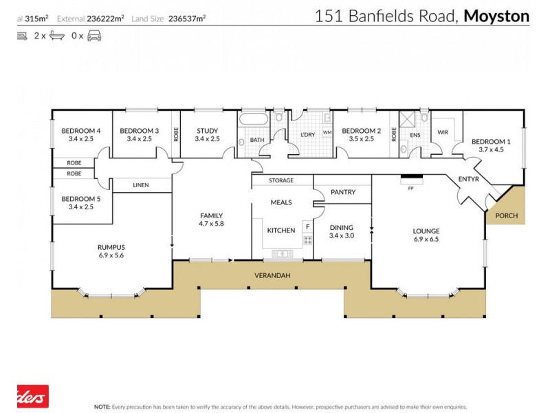 151 Banfields Road, Moyston VIC 3377 Floorplan