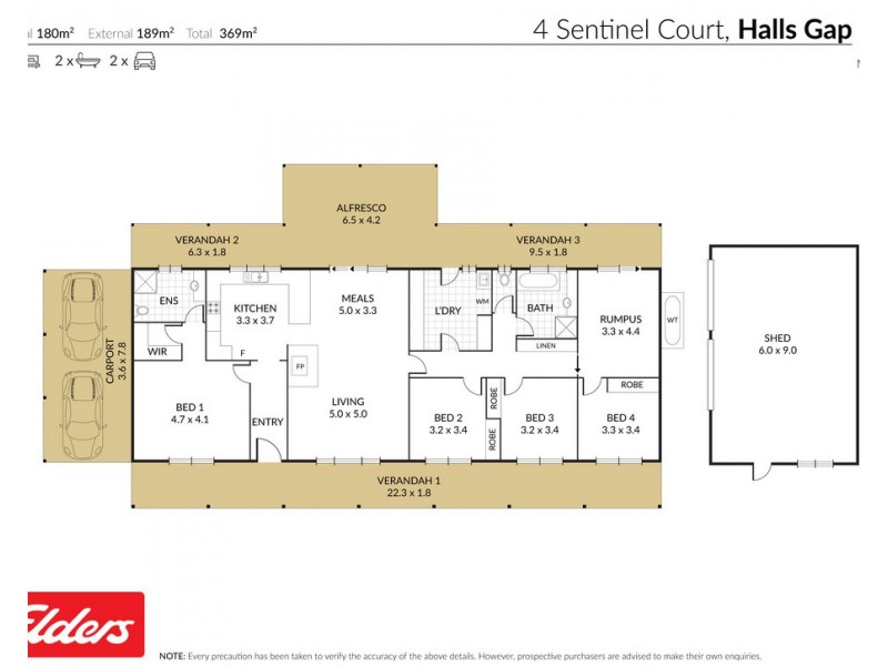 4 Sentinel Court, Halls Gap VIC 3381 Floorplan
