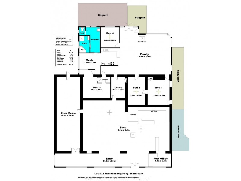 Lot 132  No 29 Horrocks Highway, Watervale SA 5452 Floorplan
