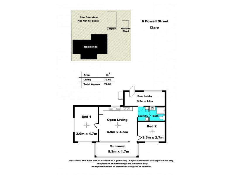 6 Powell Street, Clare SA 5453 Floorplan
