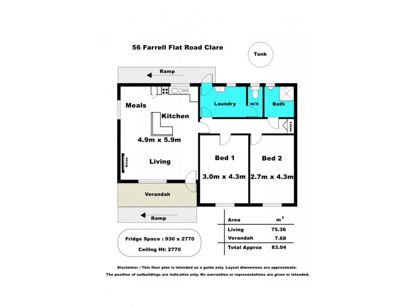 56 Farrell Flat Road, Clare SA 5453 Floorplan