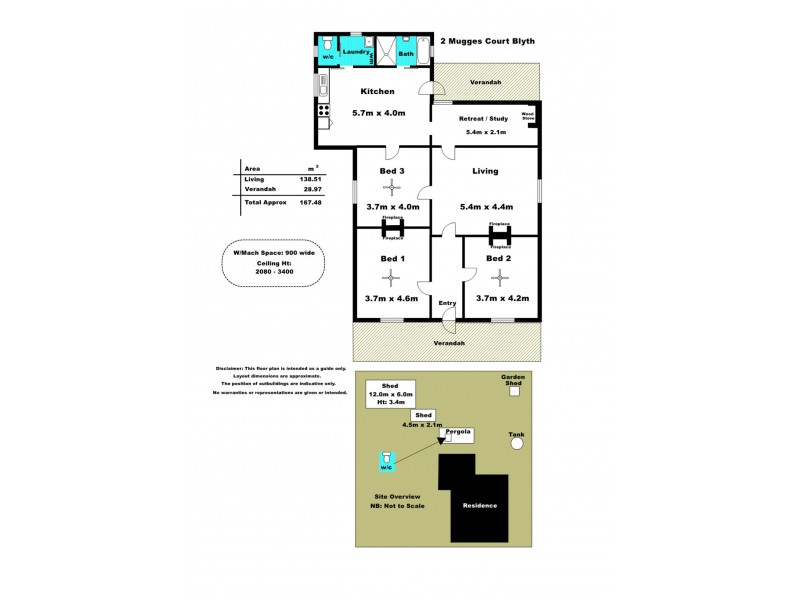 2 Mugges Court, Blyth SA 5462 Floorplan