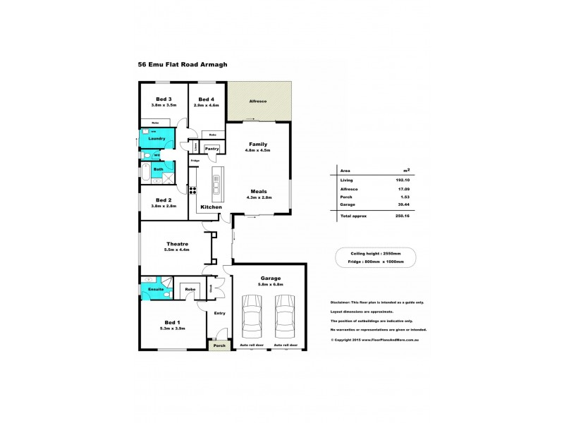56 Emu Flat Road, Armagh SA 5453 Floorplan