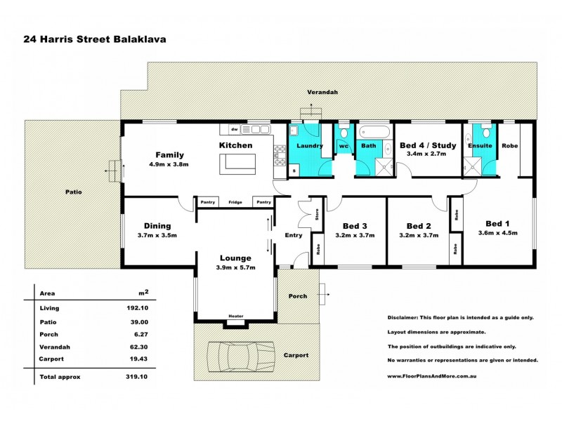 24 Harris Street, Balaklava SA 5461 Floorplan