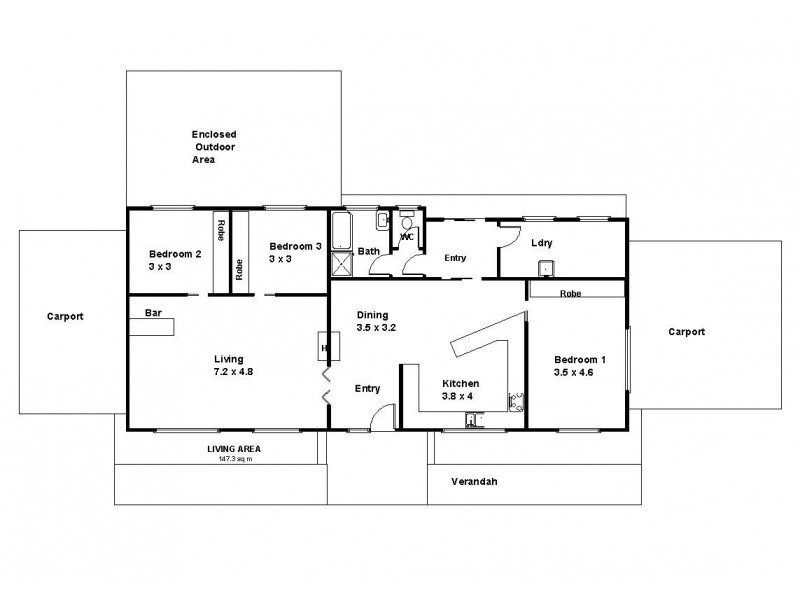 53 Gaskell Road, Barmera SA 5345 Floorplan