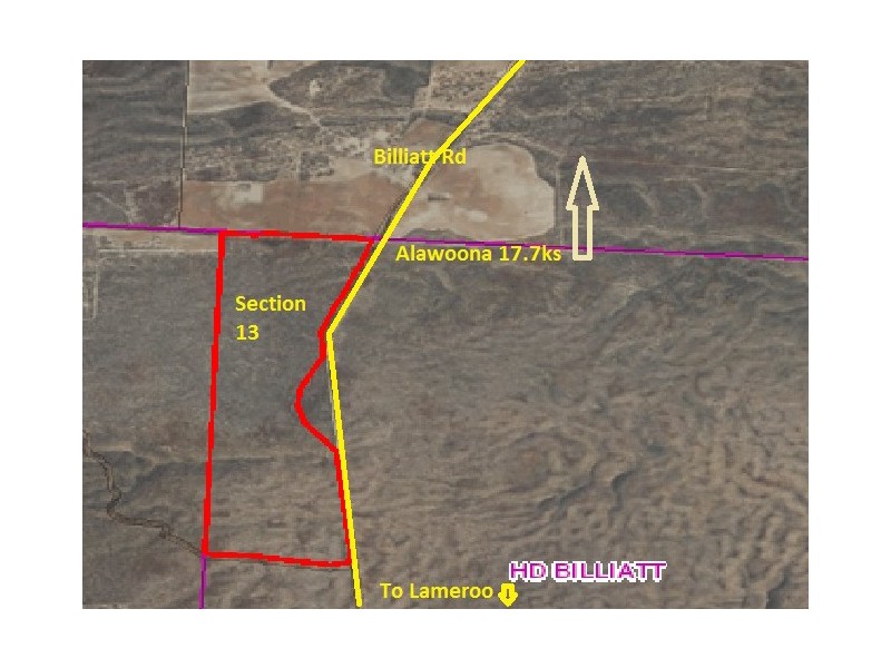 Section 13 Hundred of Billiatt, Alawoona SA 5311 Floorplan