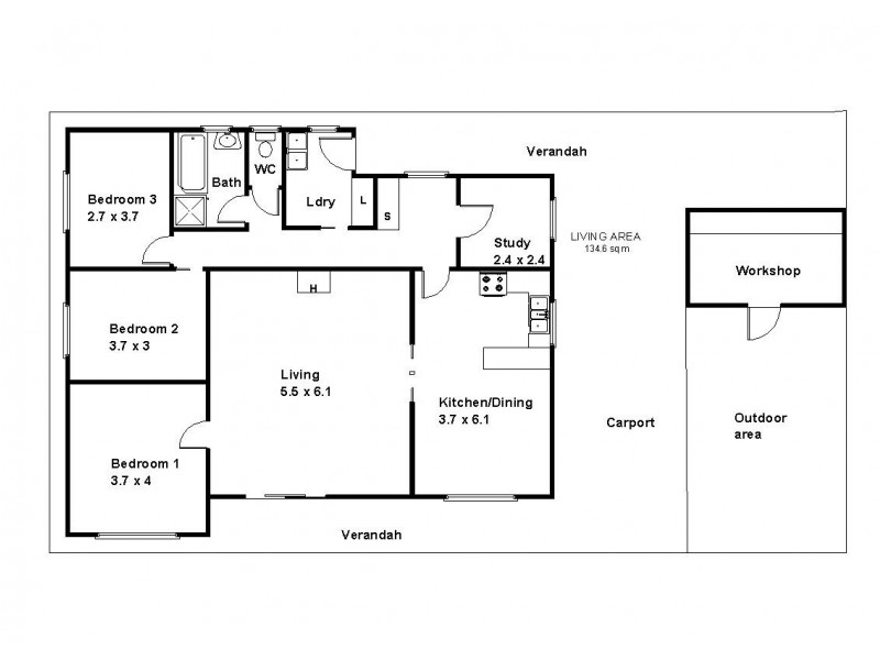 8 Alamein Avenue, Loxton North SA 5333 Floorplan