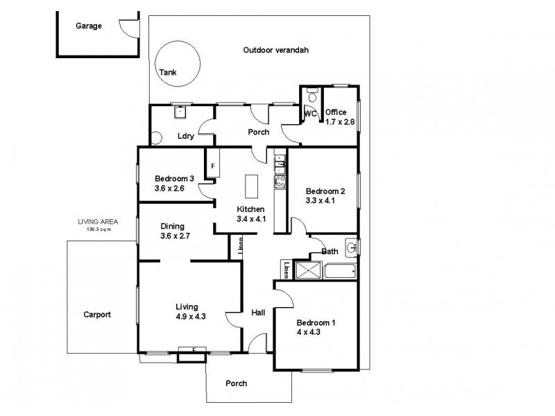 134 Seventeenth Street, Renmark SA 5341 Floorplan