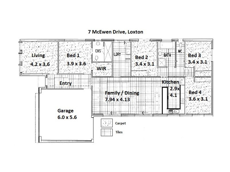 7 McEwen Drive, Loxton SA 5333 Floorplan