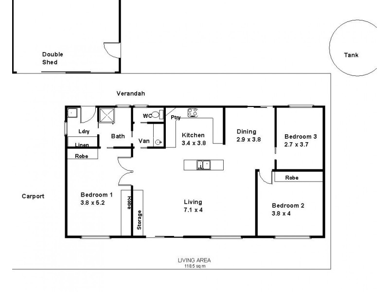 13 Petch Street, Loxton SA 5333 Floorplan