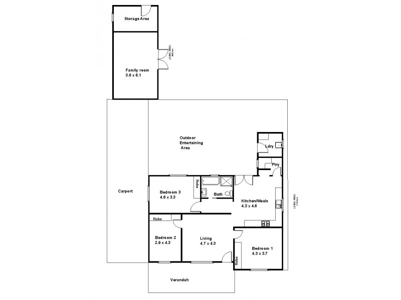 43 Wodonga Avenue, Loxton SA 5333 Floorplan