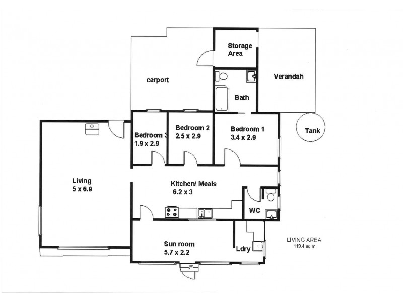 25 Acland Street, Blanchetown SA 5357 Floorplan