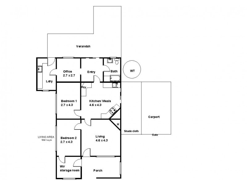 81 Murtho Street, Renmark SA 5341 Floorplan
