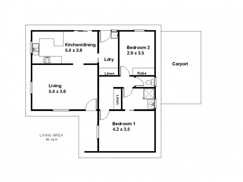 Unit 1/68 Cowra Street, Renmark SA 5341 Floorplan