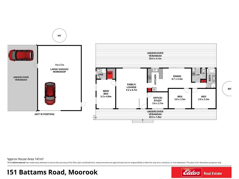 151 Battams Road, Moorook SA 5332 Floorplan