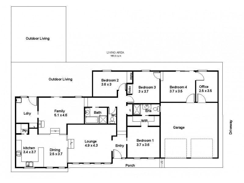 15 Hilltop Drive, Loxton SA 5333 Floorplan