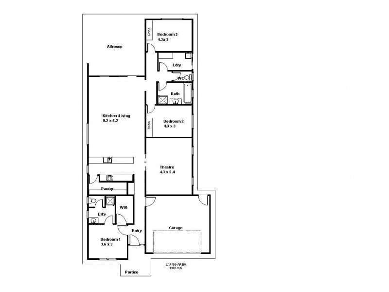 8 Eyre Street, Loxton SA 5333 Floorplan