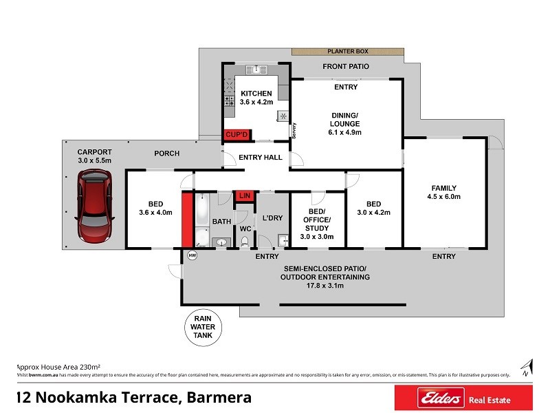 12 Nookamka Terrace, Barmera SA 5345 Floorplan