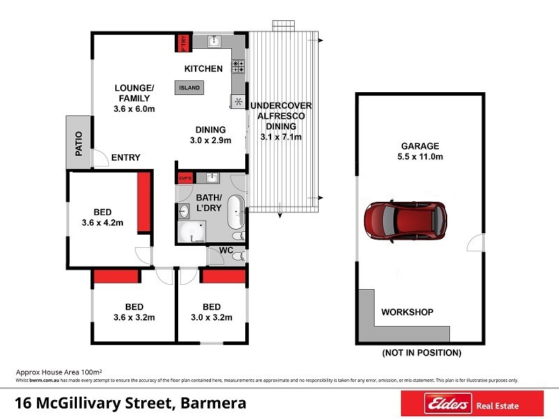 16 Macgillivray Street, Barmera SA 5345 Floorplan